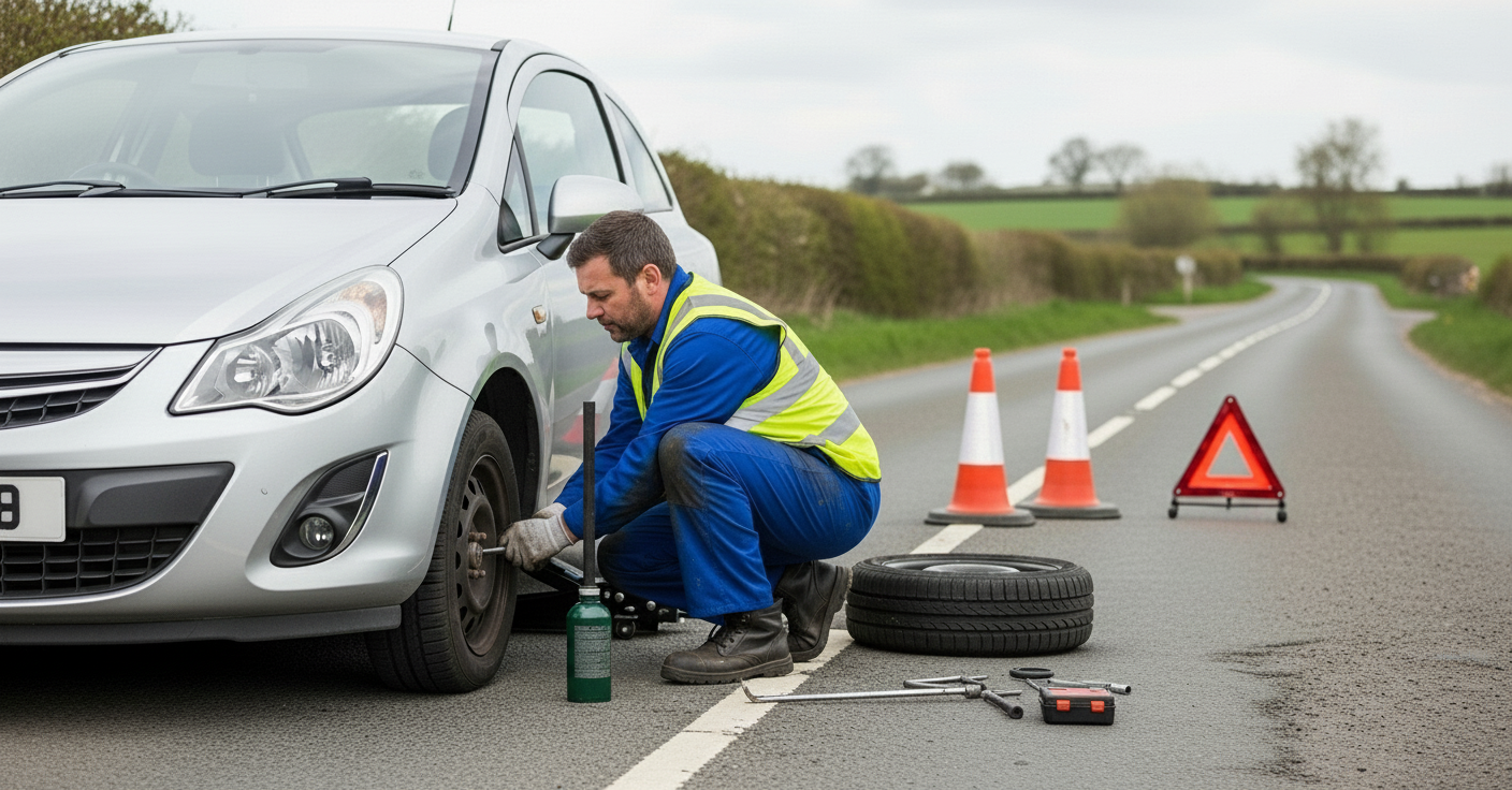 Tyre replacement roadside